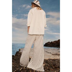 ZARA Limited Edition Striped Linen Pants Size XS